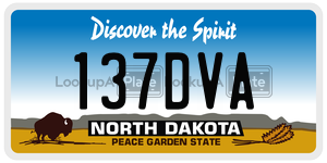 137DVA  license plate in ND
