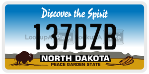 137DZB  license plate in ND