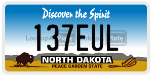 137EUL  license plate in ND
