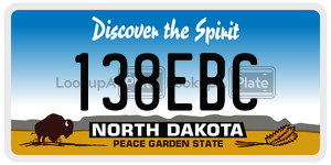 138EBC  license plate in ND