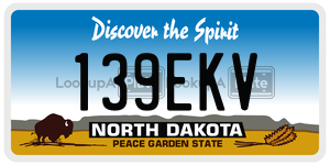 139EKV  license plate in ND