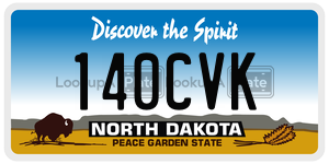140CVK  license plate in ND
