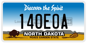140EOA  license plate in ND