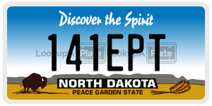 141EPT  license plate in ND
