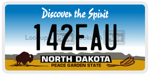 142EAU license plate in North Dakota