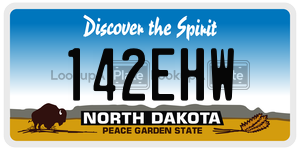 142EHW  license plate in ND
