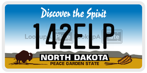142ELP  license plate in ND