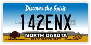 142ENX  license plate in ND
