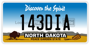 143DIA  license plate in ND