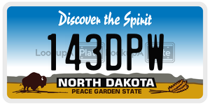 143DPW  license plate in ND