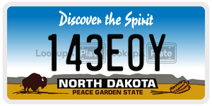 143EOY  license plate in ND