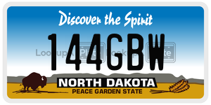 144GBW  license plate in ND