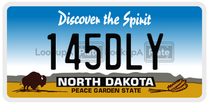 145DLY license plate in North Dakota