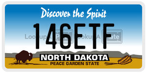 146ETF  license plate in ND