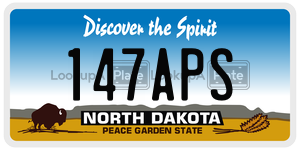 147APS license plate in North Dakota