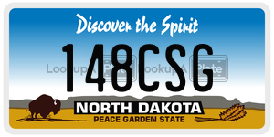 148CSG  license plate in ND
