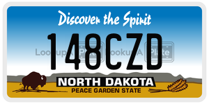 148CZD  license plate in ND