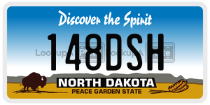 148DSH  license plate in ND
