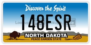 148ESR  license plate in ND