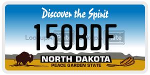 150BDF  license plate in ND