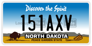 151AXV  license plate in ND