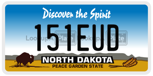 151EUD  license plate in ND