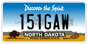 151GAW  license plate in ND