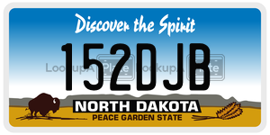 152DJB  license plate in ND
