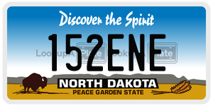 152ENE  license plate in ND