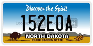 152EOA license plate in North Dakota