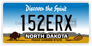 152ERX  license plate in ND