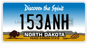 153ANH  license plate in ND