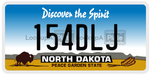 154DLJ  license plate in ND