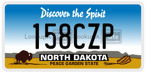 158CZP  license plate in ND
