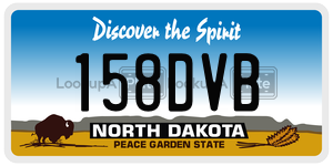 158DVB  license plate in ND