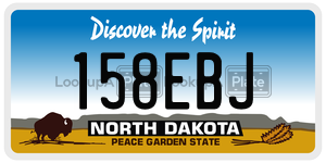 158EBJ  license plate in ND