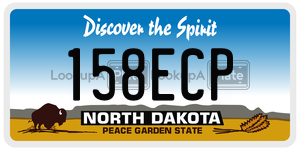 158ECP  license plate in ND
