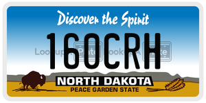 160CRH  license plate in ND