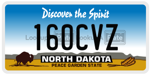 160CVZ  license plate in ND