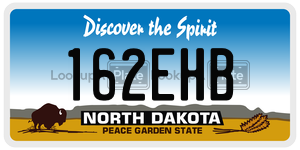 162EHB  license plate in ND