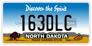 163DLC  license plate in ND