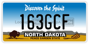 163GCF  license plate in ND