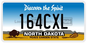 164CXL  license plate in ND