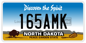 165AMK  license plate in ND