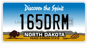 165DRM  license plate in ND