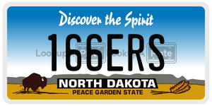 166ERS  license plate in ND