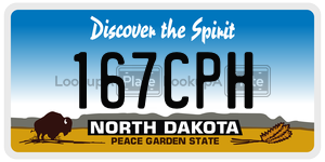 167CPH  license plate in ND