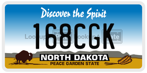 168CGK  license plate in ND