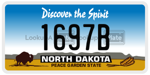 1697B  license plate in ND