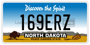 169ERZ  license plate in ND